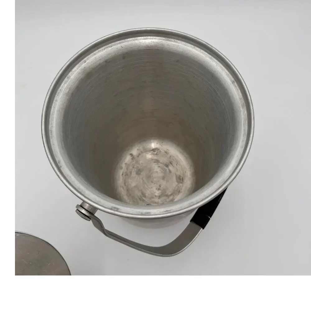 Vintage Aluminum Ice Bucket,  Mid Century 12